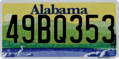 AL license plate 49BQ353