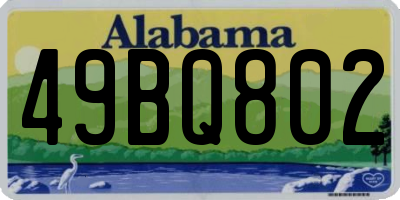 AL license plate 49BQ802