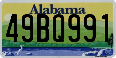 AL license plate 49BQ991