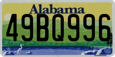 AL license plate 49BQ996