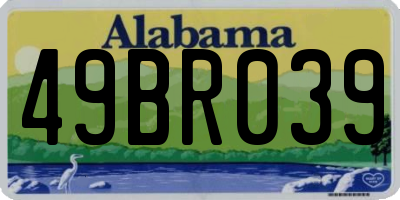 AL license plate 49BR039