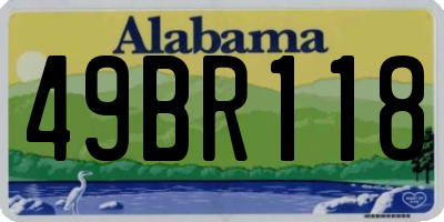 AL license plate 49BR118