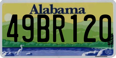 AL license plate 49BR120