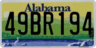 AL license plate 49BR194