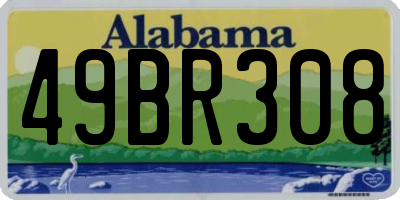 AL license plate 49BR308