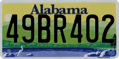 AL license plate 49BR402