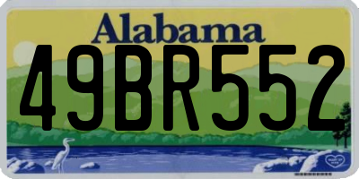 AL license plate 49BR552
