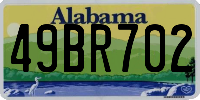 AL license plate 49BR702