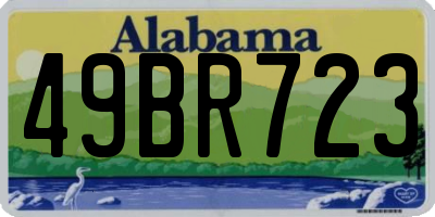 AL license plate 49BR723
