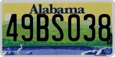 AL license plate 49BS038