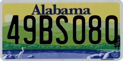 AL license plate 49BS080