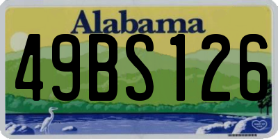 AL license plate 49BS126