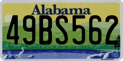 AL license plate 49BS562