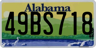 AL license plate 49BS718