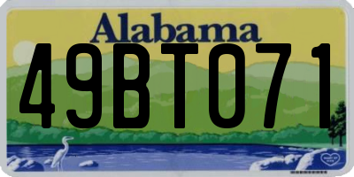 AL license plate 49BT071