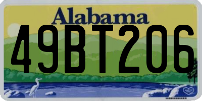 AL license plate 49BT206