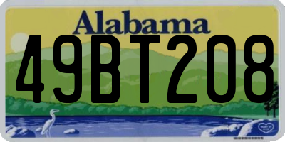 AL license plate 49BT208