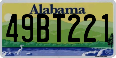 AL license plate 49BT221