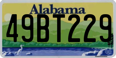 AL license plate 49BT229