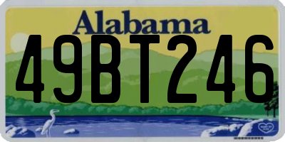 AL license plate 49BT246