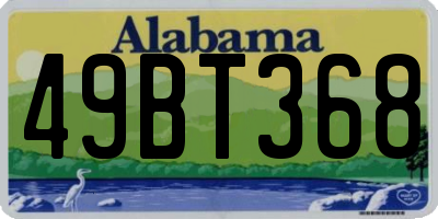 AL license plate 49BT368