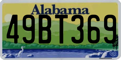 AL license plate 49BT369