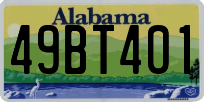 AL license plate 49BT401
