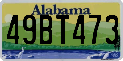 AL license plate 49BT473