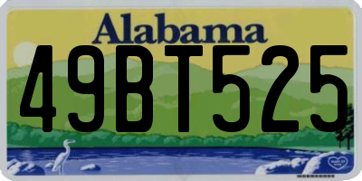 AL license plate 49BT525