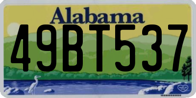 AL license plate 49BT537
