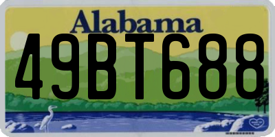 AL license plate 49BT688