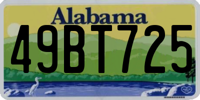 AL license plate 49BT725