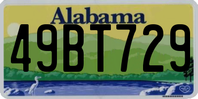 AL license plate 49BT729