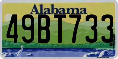 AL license plate 49BT733