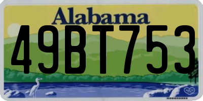 AL license plate 49BT753