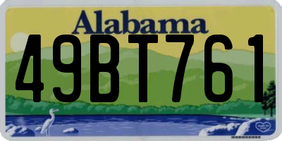 AL license plate 49BT761