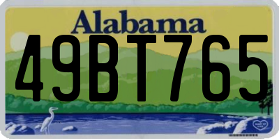AL license plate 49BT765