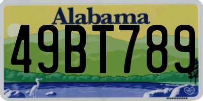 AL license plate 49BT789