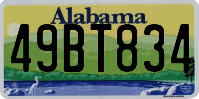 AL license plate 49BT834