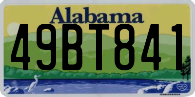 AL license plate 49BT841