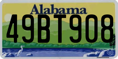 AL license plate 49BT908