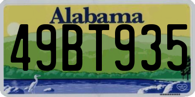 AL license plate 49BT935