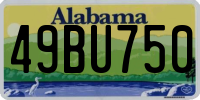 AL license plate 49BU750
