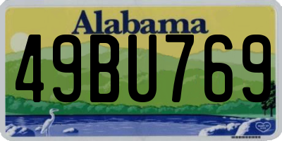 AL license plate 49BU769