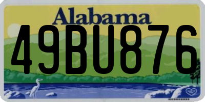 AL license plate 49BU876