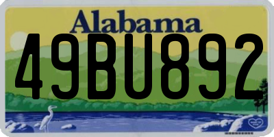 AL license plate 49BU892