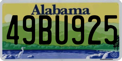 AL license plate 49BU925