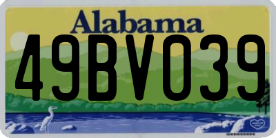AL license plate 49BV039
