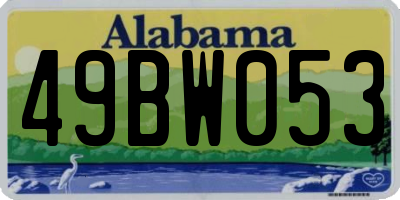 AL license plate 49BW053