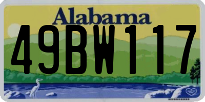 AL license plate 49BW117